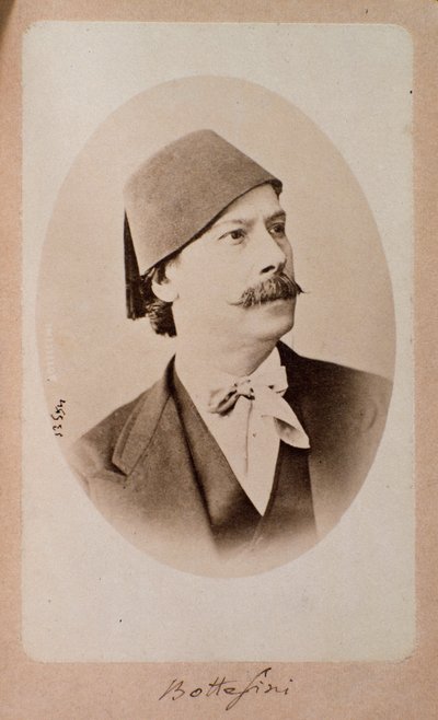 Retrato del director, contrabajista y compositor italiano Giovanni Bottesini (1821-1889) Fotografía de Unknown photographer