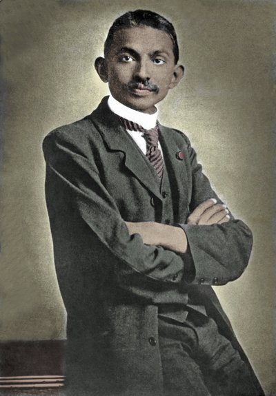 Retrato del líder político Mohandas Karamchand Gandhi (1869-1948) conocido como el Mahatma, líder político y espiritual indio de Unknown photographer