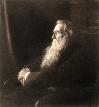Reproducción de una fotografía del crítico de arte inglés John Ruskin de Unknown photographer