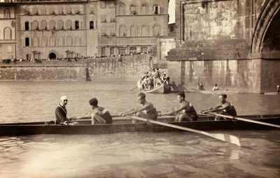 Remo en el río Arno, Florencia de Unknown photographer