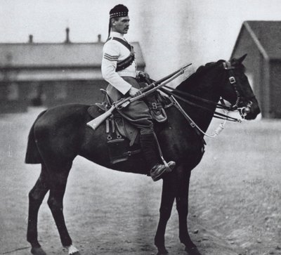 Sargento del 92º Gordon Highlanders, equipado como infantería montada de Unknown photographer