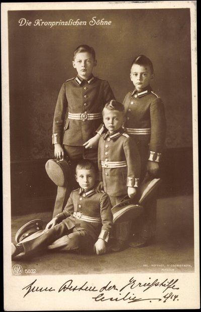 Los Hijos de la Princesa Heredera, Prusia, NPG 5032 de Unknown photographer
