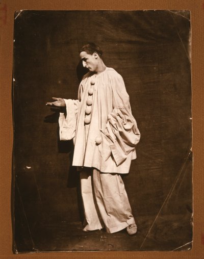 El mimo Jean-Charles Deburau como Pierrot (foto) de Unknown photographer