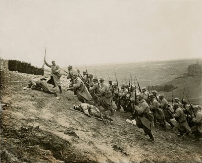 Guerra del 14-18 (1914-1918) - Propaganda - Placa de vidrio estereoscópica fotográfica LSU (L.S.U. La Stereoscopie Universelle) editada en 1914: retirada del gran espolón de Notre-Dame de Lorette (municipio de Ablain-Saint-Nazaire - Ablain Saint Nazaire, P de Unknown photographer
