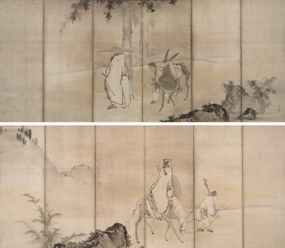 Su Shi (So Shoku) y Pan Lang (Han Rō) de Unkoku Tōgan