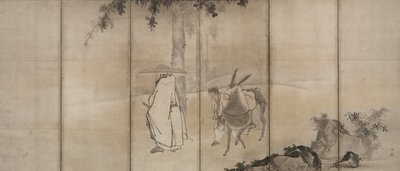 Su Shi So Shoku y Pan Lang Han Ro, principios de 1600s de Unkoku Tōgan