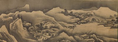 Paisaje, siglo XVII de Unkoku Toban