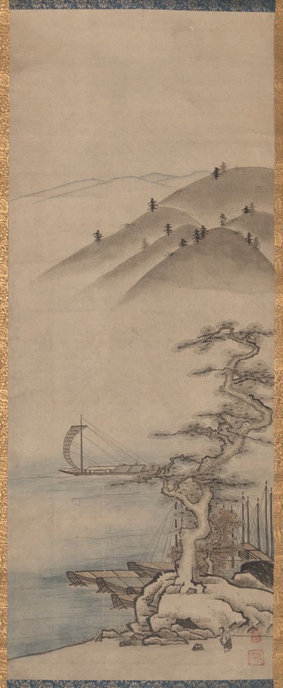 Paisajes (uno de un par) de Unkoku Toyo