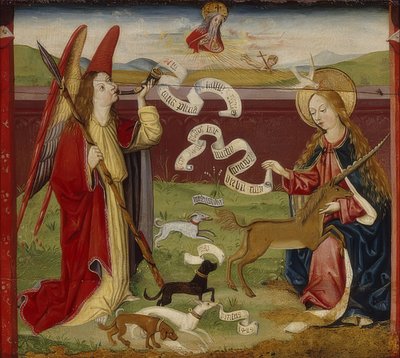 La Anunciación. La caza mística del unicornio de Upper Rhenish Master