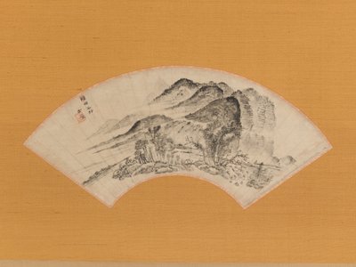 Lluvia persistente sobre la mitad del pueblo, ca. 1815-20 de Uragami Gyokudo