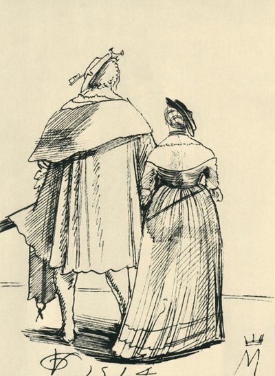 Pareja paseando, 1514, 1943 de Urs Graf