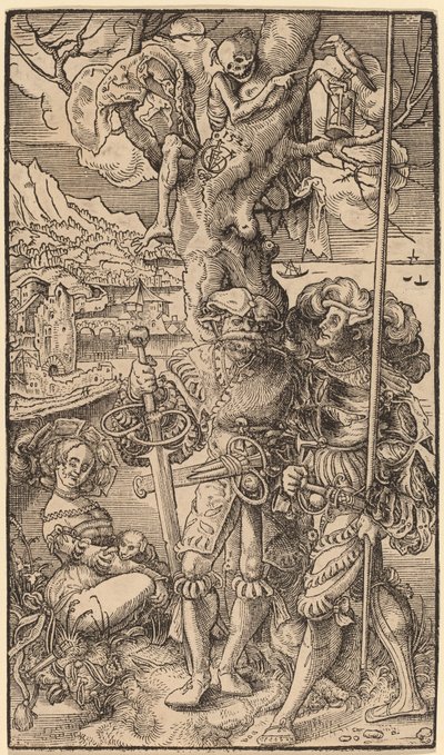 Dos mercenarios y una mujer, 1524 de Urs Graf