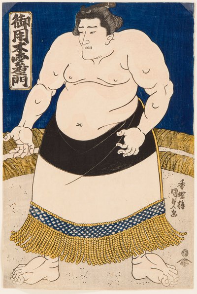 Retrato del luchador de sumo Goyogi Kumoemon de Utagawa Kunisada
