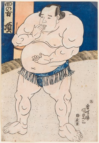 Retrato del luchador de sumo Itadaki de Utagawa Kunisada
