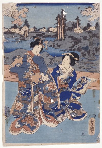 Comparación Edo de las figuras de Murasaki (Edo Murasaki Sugata Kurabe) (xilografía en color) de Utagawa (1786 1865) Kunisada
