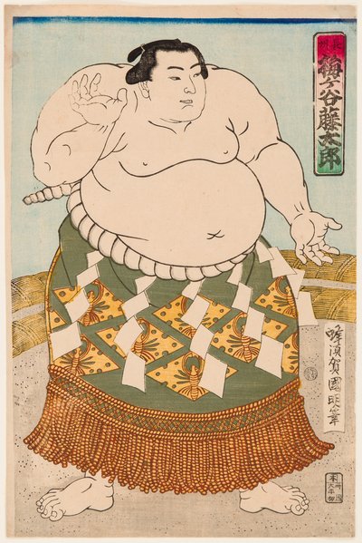 Retrato del luchador de sumo Umgatani de Utagawa  Kuniaki