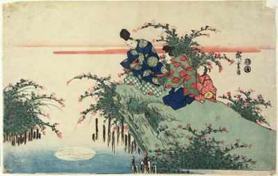 (Reflejo de la luna), principios del siglo XIX de Utagawa Hiroshige