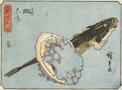 Abulón y Flathead, 1830-1844 de Utagawa Hiroshige