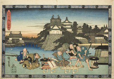 Acto 3 (Sandanme), de la serie "La venganza de los leales retenedores (Chushingura)" de Utagawa Hiroshige