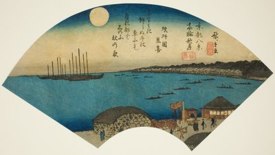Luna de otoño en Takanawa (Takanawa shugetsu), de la serie "Ocho vistas de la capital oriental (Toto hakkei)" de Utagawa Hiroshige