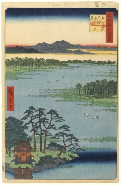 Santuario Benten, Estanque Inokashira, No.87 de Cien Vistas Famosas de Edo, 1856 de Utagawa Hiroshige