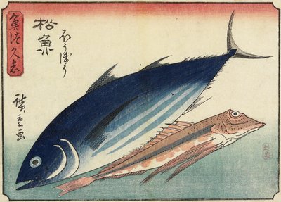 Bonito y Gurnard, 1830-1844 de Utagawa Hiroshige