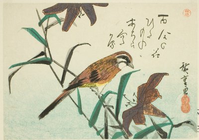 Escribano y lirios de Utagawa Hiroshige