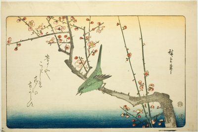 Ruiseñor en rama de ciruelo de Utagawa Hiroshige