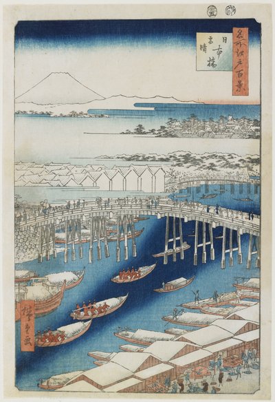 Clima despejado después de la nieve, puente Nihonbashi, mayo 1856 de Utagawa Hiroshige
