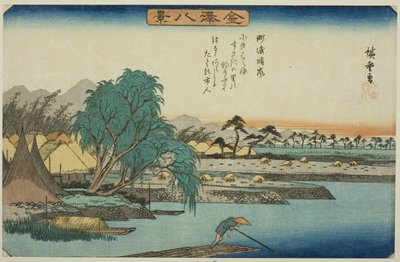 Buen tiempo en Susaki (Susaki seiran), de la serie "Ocho vistas de Kanazawa (Kanazawa hakkei)" de Utagawa Hiroshige