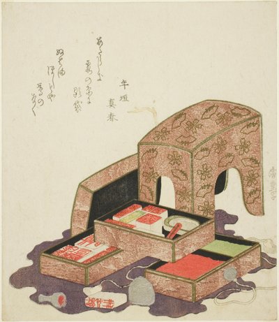 Colección de sellos en bandejas de laca de Utagawa Hiroshige