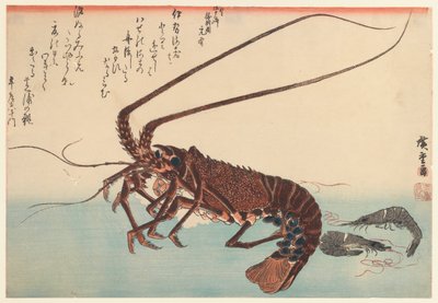 Cangrejo de río y dos camarones, de la serie Gran Pescado de Utagawa Hiroshige