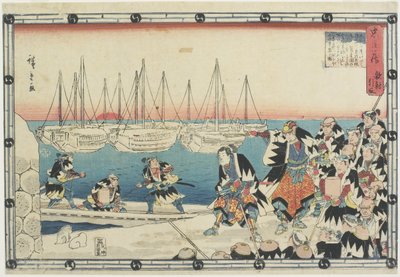 Entregando la Cabeza del Enemigo, 1843-1847 de Utagawa Hiroshige
