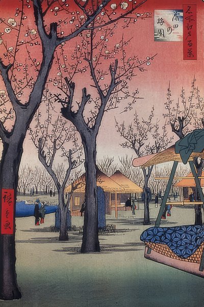 El jardín de ciruelos en Kamata (Cien vistas de Edo). 1856-58 de Utagawa Hiroshige