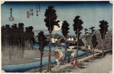 Anochecer en Numazu, c. 1833 de Utagawa Hiroshige