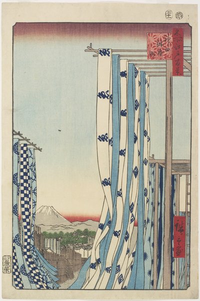 Calle de los tintoreros, Kanda, noviembre de 1857 de Utagawa Hiroshige