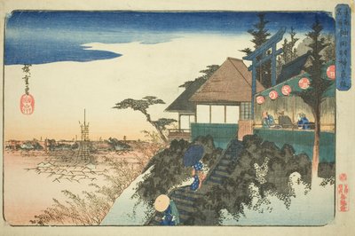 Ascenso oriental al santuario Kanda Myojin (Kanda Myojin higashizaka), de la serie "Lugares famosos de la capital oriental (Toto meisho)" de Utagawa Hiroshige