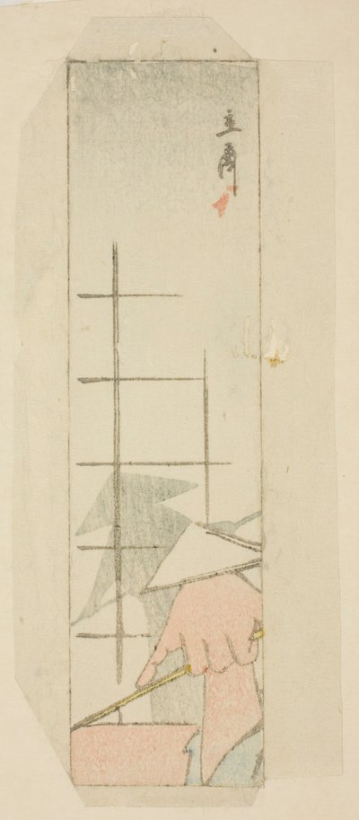 Sobre con sombra de mano de barquero de Utagawa Hiroshige