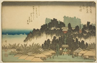 Campana vespertina en Ikegami, de la serie "Ocho vistas en los alrededores de Edo" de Utagawa Hiroshige