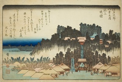 Campana vespertina en Ikegami, de la serie "Ocho vistas en los alrededores de Edo" de Utagawa Hiroshige
