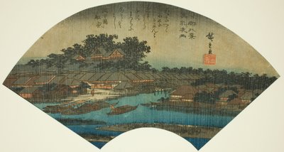 Lluvia vespertina en Matsuchiyama, de la serie "Ocho vistas de la capital oriental" de Utagawa Hiroshige