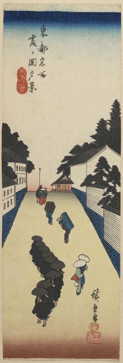 Vista Nocturna de Kasumigaseki, 1830-1844 de Utagawa Hiroshige