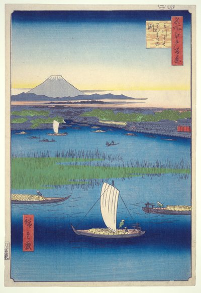 Fairwell Deep en Mitsumata Fork, de la serie Cien vistas famosas de Edo de Utagawa Hiroshige