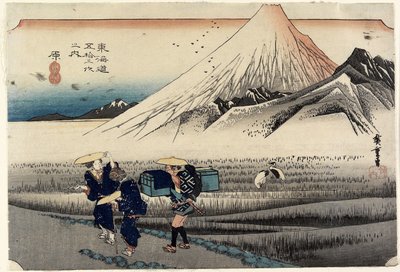 Fuji en la mañana, Hara, c. 1833 de Utagawa Hiroshige