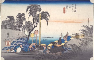 Fujikawa: cincuenta y tres estaciones del Tokaido de Utagawa Hiroshige