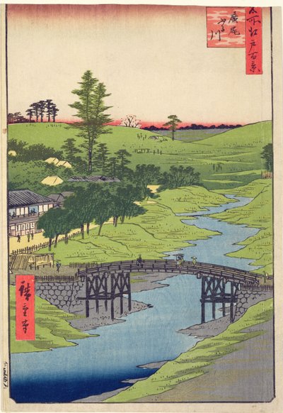Río Furukawa, Hiroo de Cien Vistas Famosas de Edo, julio 1856 de Utagawa Hiroshige