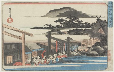 Terreno del Santuario Shinmei de Shiba, 1832-1834 de Utagawa Hiroshige