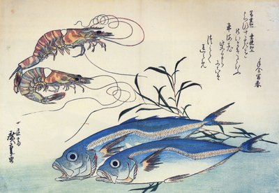 Hiroshige Jurel y gambas de Utagawa Hiroshige