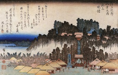 Templo de Hiroshige en una colina de Utagawa Hiroshige