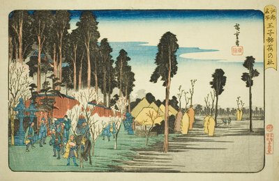 Santuario Inari en Oji, de la serie "Lugares Famosos en Edo" de Utagawa Hiroshige